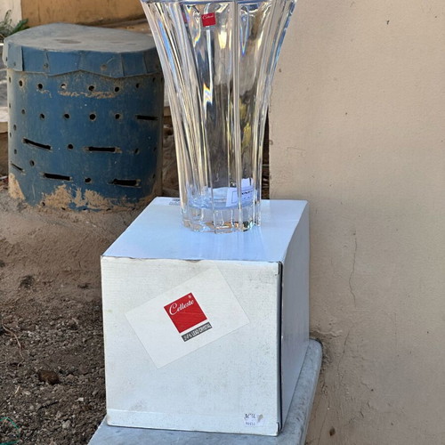 Celeste Crystal Vase 24% Lead Crystal 30cm like new with Box