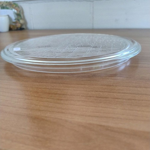 Cheese Serving Plate like new, glass, diameter 28 cm