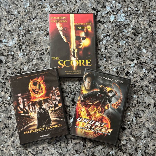 Set of 3 action and adventure DVDs like new