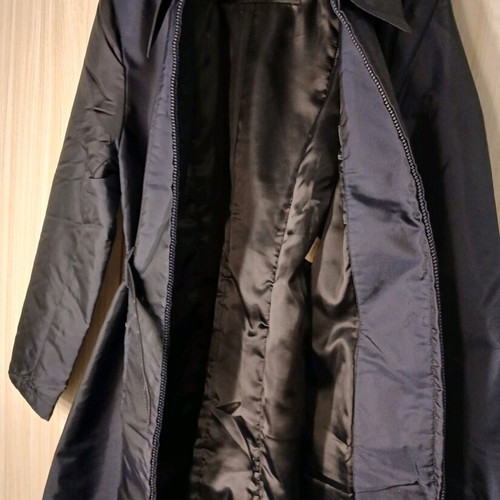 Women's coat knee-length like new, black and blue