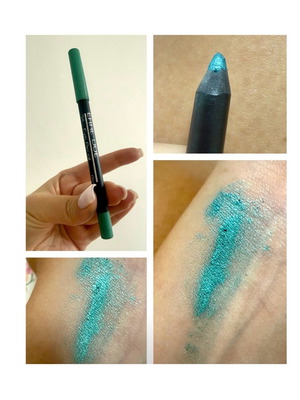 Erre Due Silky Eye Liner Pencil Metallic Dark Green Blue Soft