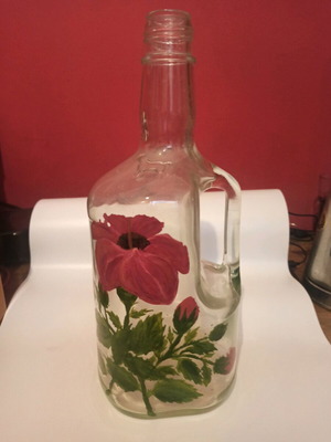 White Horse old bottle hand-painted like new