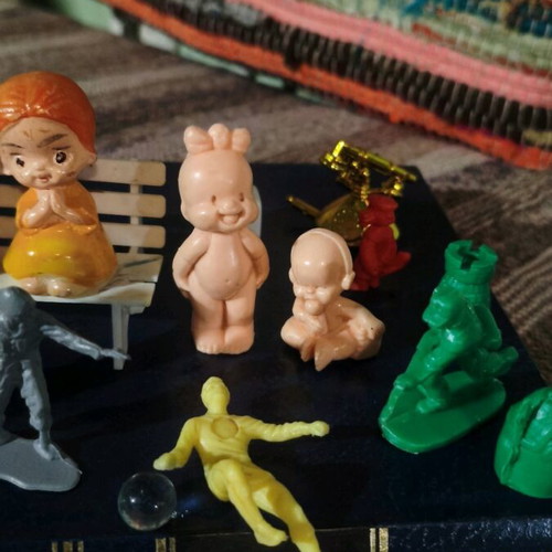 Vintage toys used, set of 18 pieces