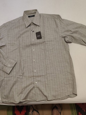 Nikos No Large men's shirt new, gray, size L XL