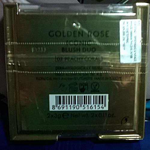 Blush Duo 02 Peachy Coral Golden Rose new