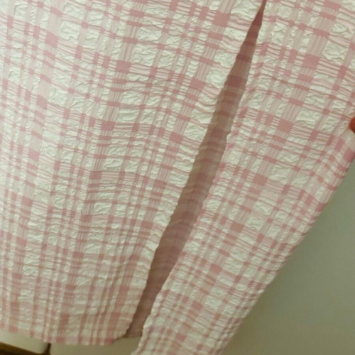 Zara pink and white dress with texture and pattern new