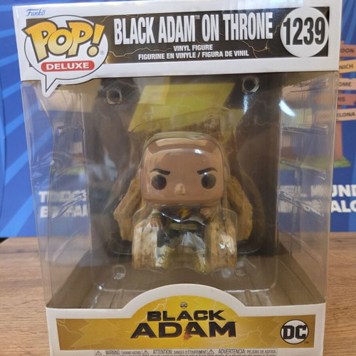 Funko Pop Deluxe Black Adam on Throne figure new