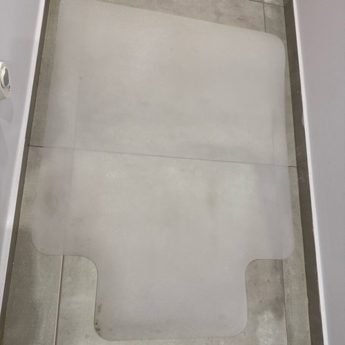 Transparent plastic floor protector 90x120cm like new