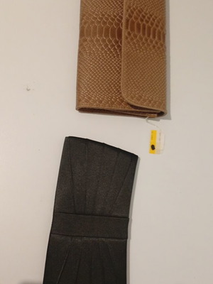 Azade fabric wallet and leather bag new