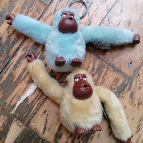 Kipling Thumb Sucking Monkey Keyring Bag Decor Set of 2 used