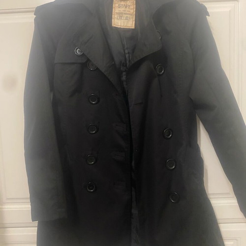 Staff trench coat S black like new