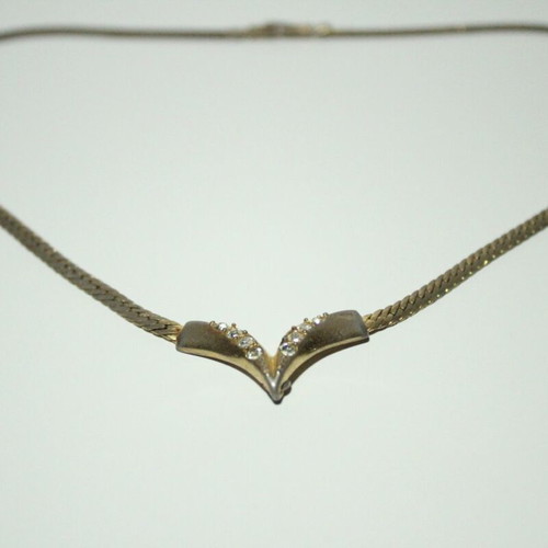 Women's gold necklace with zircon new, elegant Apefthon jewelry