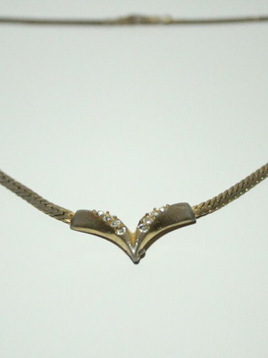 Women's gold necklace with zircon new, elegant Apefthon jewelry
