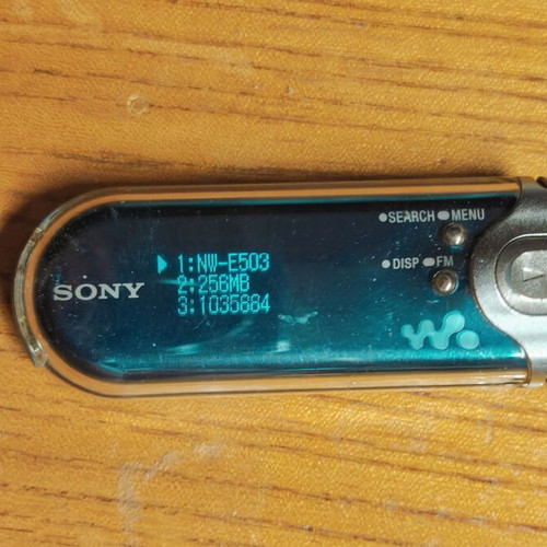 Sony NW-E503 MP3 player, perfume bottle design