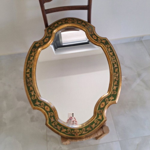 Handmade marquetry mirror like new