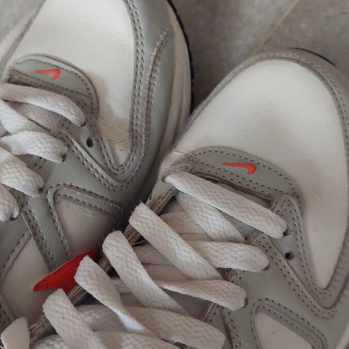 Nike Air Max sneakers used, size 38, white and orange