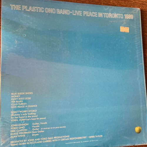 Live Peace In Toronto 1969 vinyl mint condition