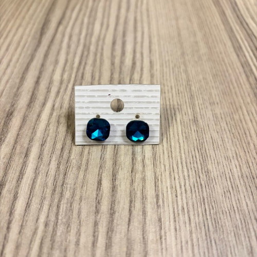 Earrings like new with blue and turquoise crystals