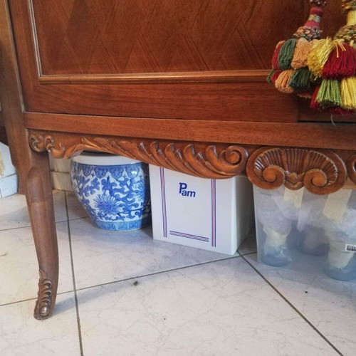 Walnut buffet with removable mirror like new