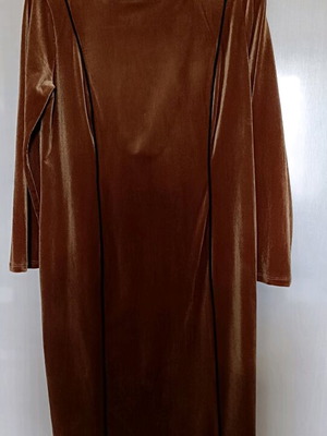 Velvet dress used, brown gold, size L