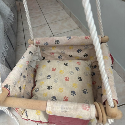 Fabric hanging swing used, indoor and outdoor with extra ring