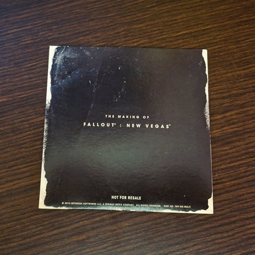 Fallout New Vegas Making Of DVD like new
