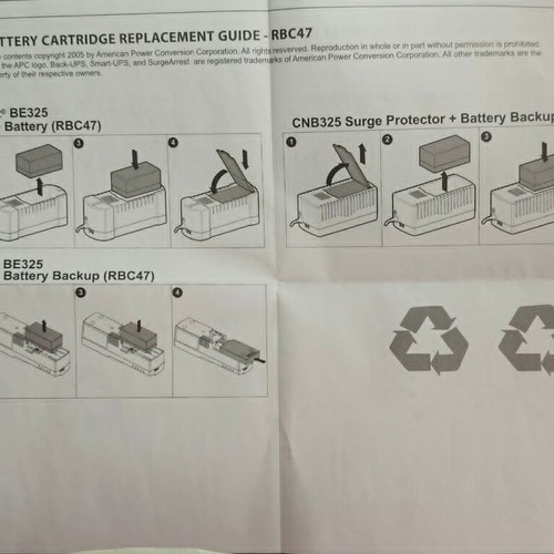APC APCRBC123 Replacement Battery Cartridge new