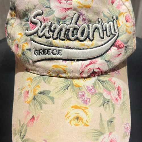 Santorini patterned hat used