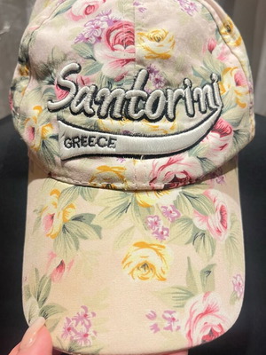 Santorini patterned hat used
