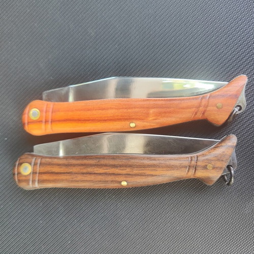 Gabrovska Nozhka Knife new, handmade with walnut and plum handles