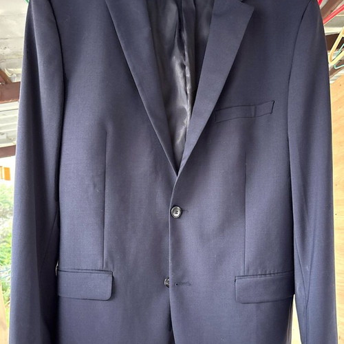 H&M Wool Blend Jacket Regular Fit new, size EU 52, blue