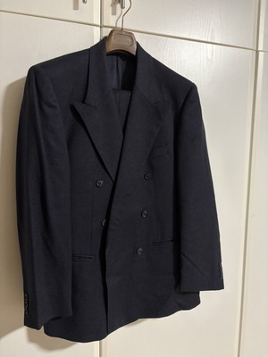 Van Gils Suit Jacket and Trousers Size 52 Like New, Blue