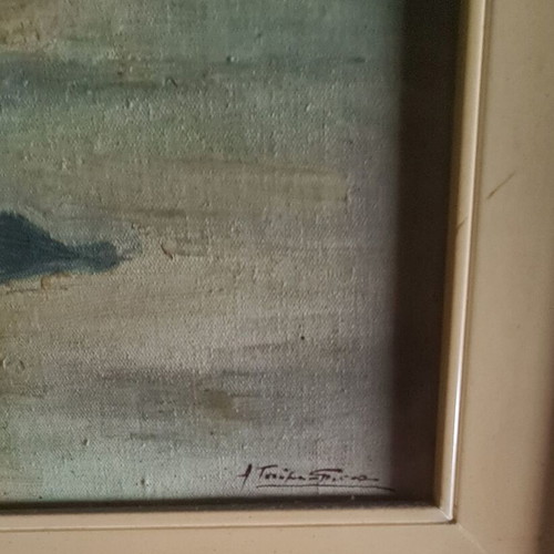 Oil painting artwork signed like new
