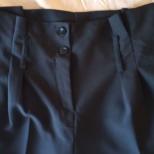 High-waisted office pants, black, size XL fitting Large