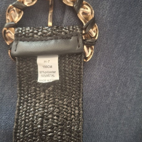 Elastic belt, black and gold