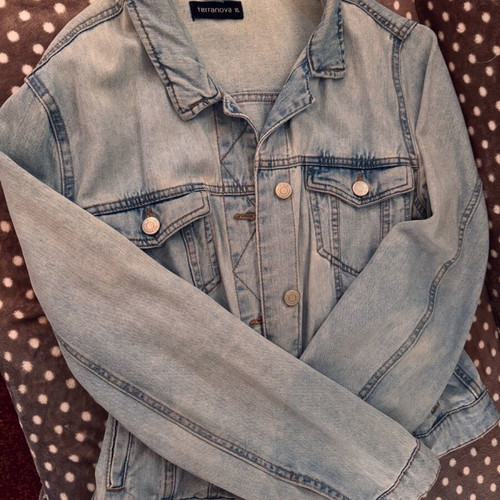 Denim jacket women's XL like new, blue turquoise