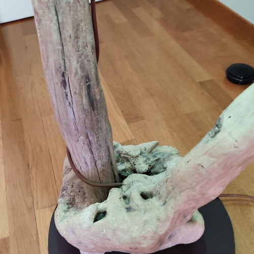 Handmade floor lamp from driftwood like new