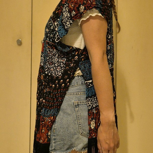 Stradivarius Tunic/Ponso with flowers like new, multicolor, size M
