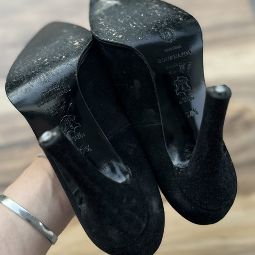 Anastazi Bournazos leather vintage pumps, size 37.5, black