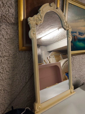 Carved mirror with patina like new, vintage style