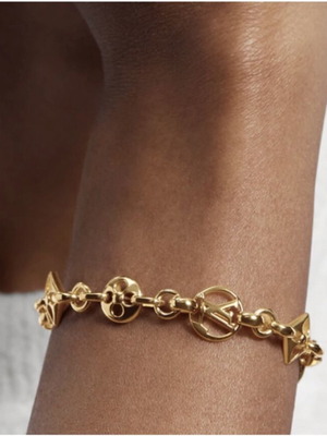 Βραχιόλι Louis Vuitton Gold Monogram Crazy In Lock σαν καινούργιο, χρυσαφί