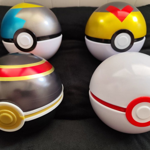 Pokeball tins set of 4 like new, Luxury, Premier, Moon, Level