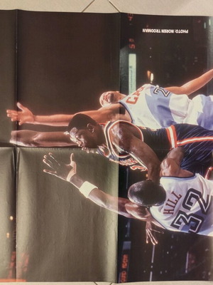 Γιγαντοαφίσα διπλής όψεως συλλεκτική σαν καινούργιο 86x57 Patrick Ewing και Jason Kidd