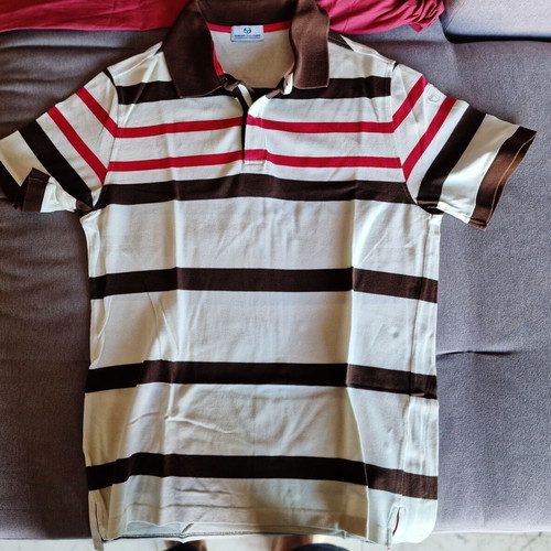 Sergio Tacchini Polo Shirt used, 100% cotton, size XL, white