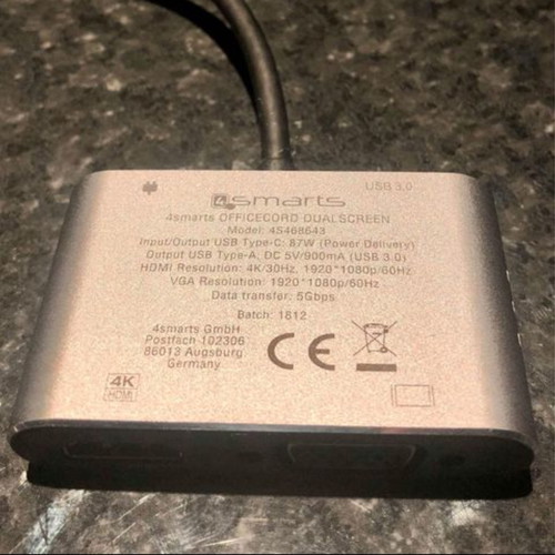 4smarts USB Type C 4K Dual Screen 4 Port Hub νέο