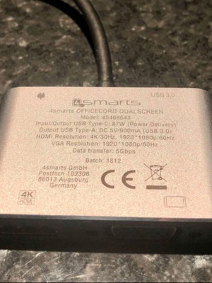 4smarts USB Type C 4K Dual Screen 4 Port Hub νέο
