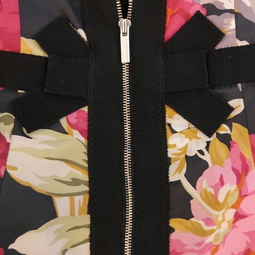Karen Millen Cocktail Dress Size S Black Floral Like New