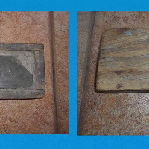Old traditional knife sharpener used with handmade wooden case