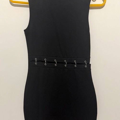 H&M black fitted dress XS with cut out detail like new