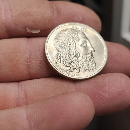 20 Drachmae 1930 Poseidon silver coin like new